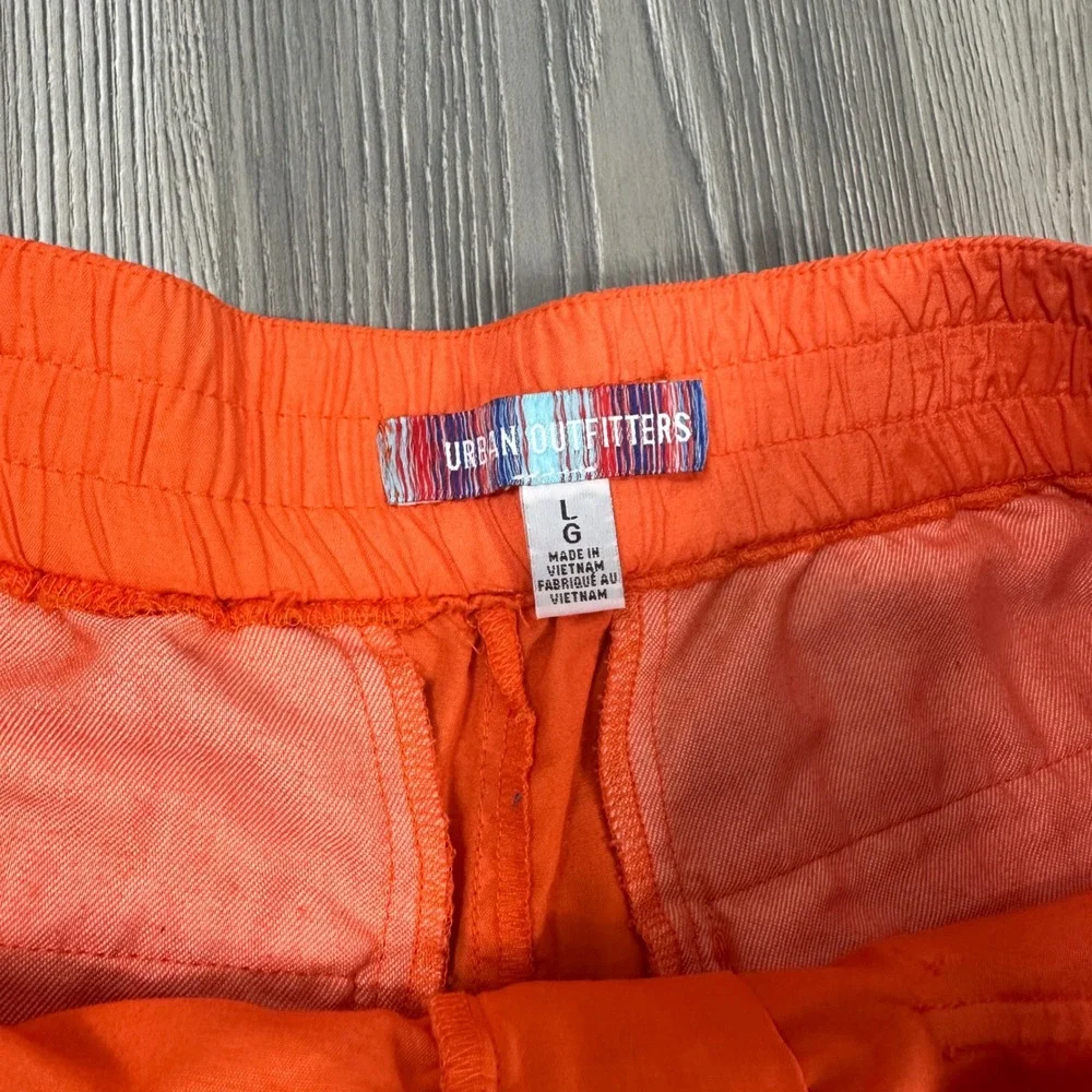 Urban Outfitters‎ Orange Cargo Style Shorts - SIZE L Gorpcore Summer Outdoors